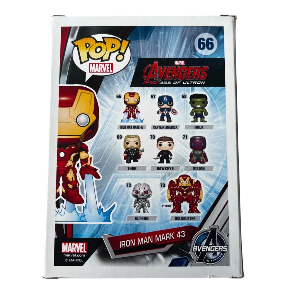 Funko POP Iron Man Mark 43 #66 Released 2015 in Avengers Age of Ultron Series - Picture 3 of 6